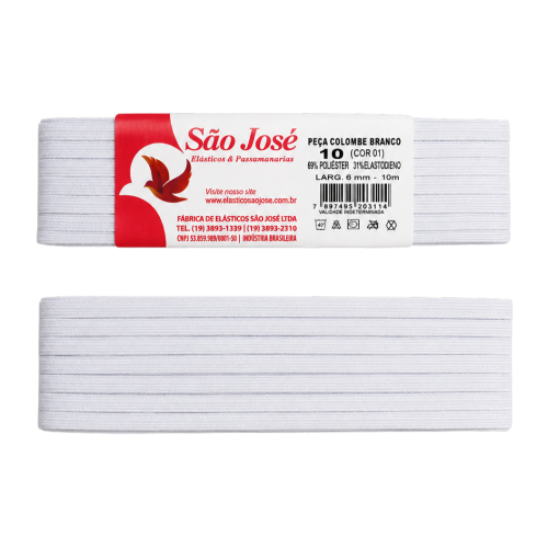 Elástico Colombe  São José N.10 6mm 10mts